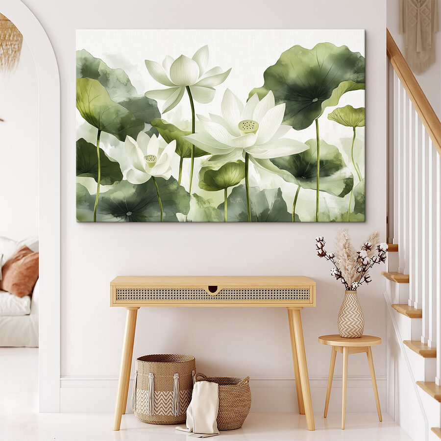 Groep witte bloemen met groene bladeren Groep witte bloemen met groene bladeren