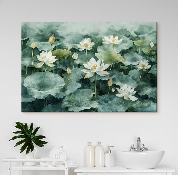 Groep witte bloemen en groene bladeren Groep witte bloemen en groene bladeren