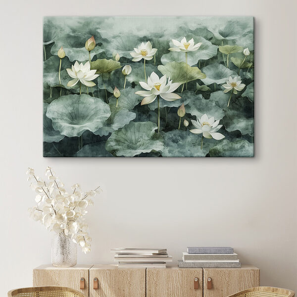 Groep witte bloemen en groene bladeren Groep witte bloemen en groene bladeren