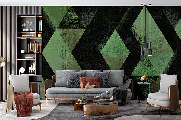 Zwart en groen ruitpatroon Zwart en groen ruitpatroon