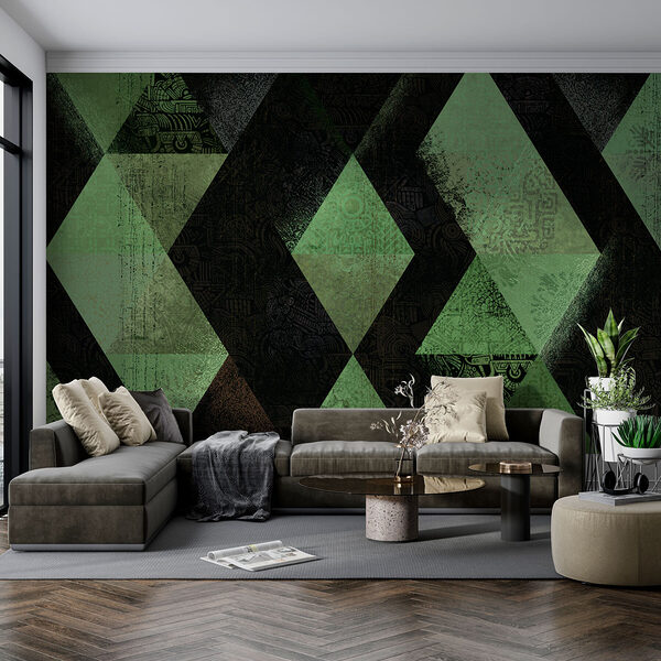 Zwart en groen ruitpatroon Zwart en groen ruitpatroon