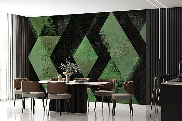 Zwart en groen ruitpatroon Zwart en groen ruitpatroon