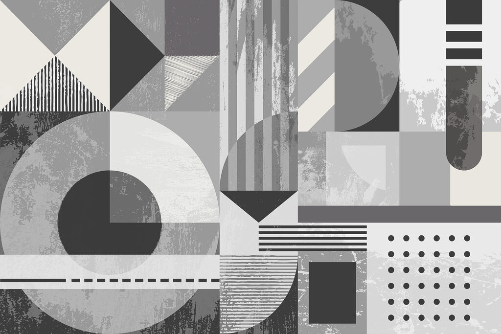 Grijs en wit geometrisch patroon Grijs en wit geometrisch patroon