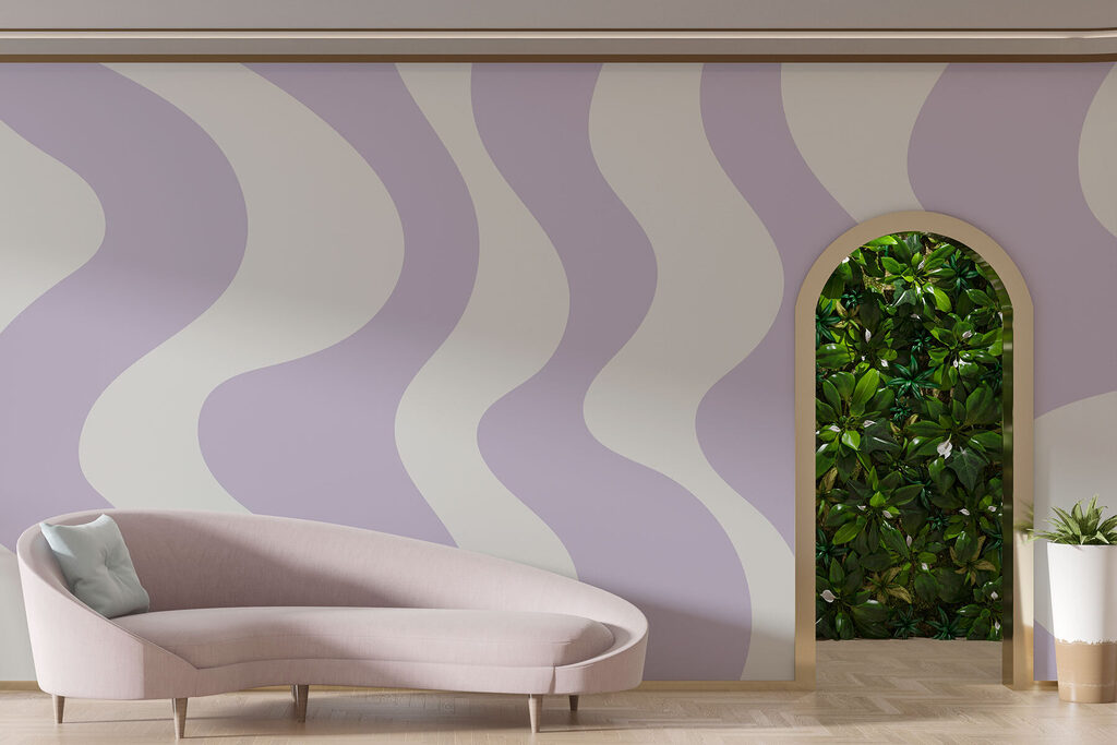 Purple and white wavy lines Purple and white wavy lines