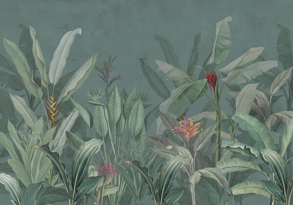 Behang met planten en bloemen Behang met planten en bloemen