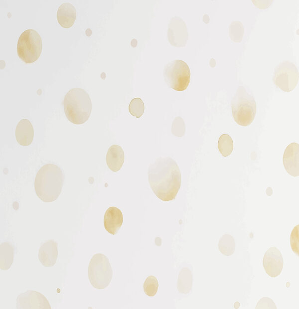 Behang met witte en gele stippen Behang met witte en gele stippen