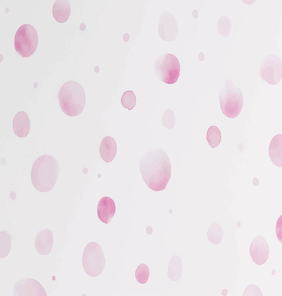 Roze en wit stippenbehang