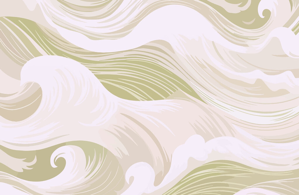 Witte en groene golven Witte en groene golven