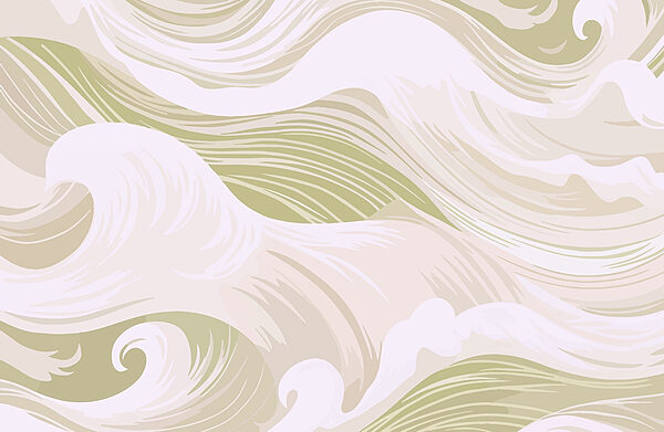 Witte en groene golven Witte en groene golven