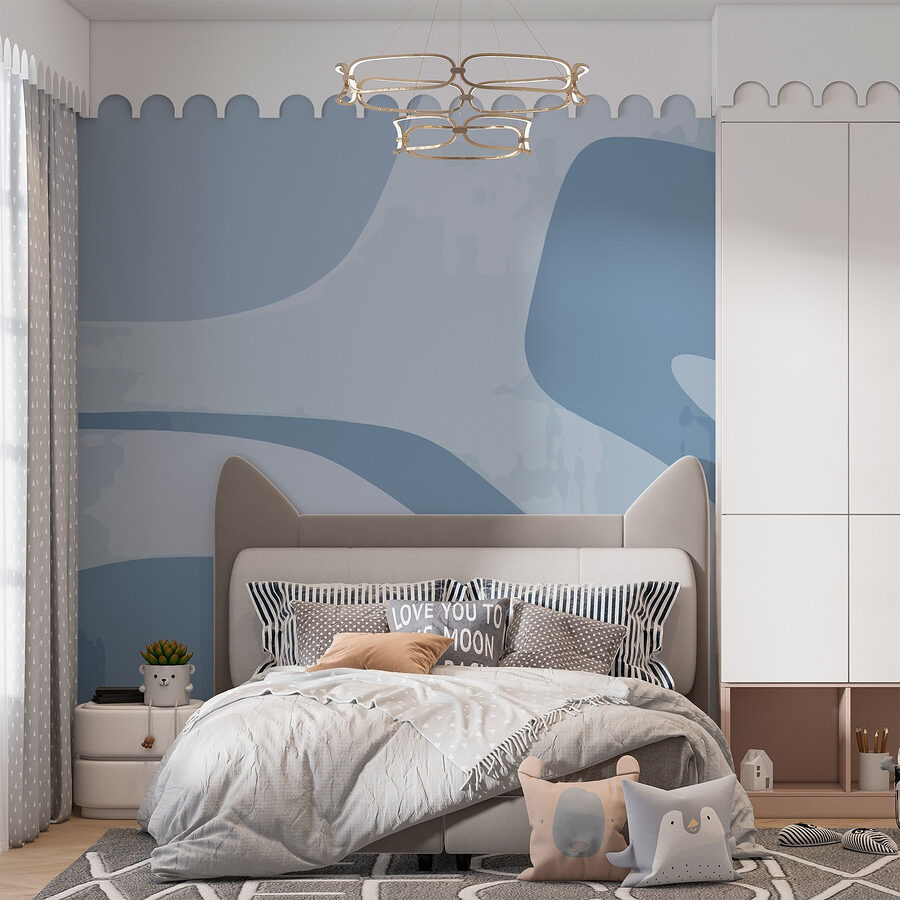 Blauwe en witte achtergrond