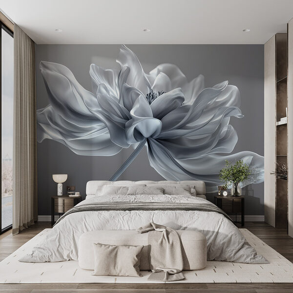 Witte bloem met lange steel Witte bloem met lange steel
