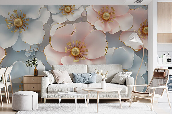 Groep witte en roze bloemen Groep witte en roze bloemen