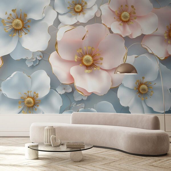 Groep witte en roze bloemen Groep witte en roze bloemen
