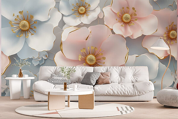 Groep witte en roze bloemen Groep witte en roze bloemen