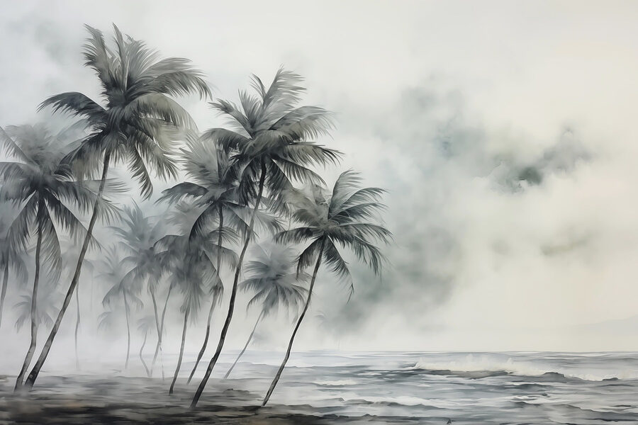 Palmbomen op een strand
