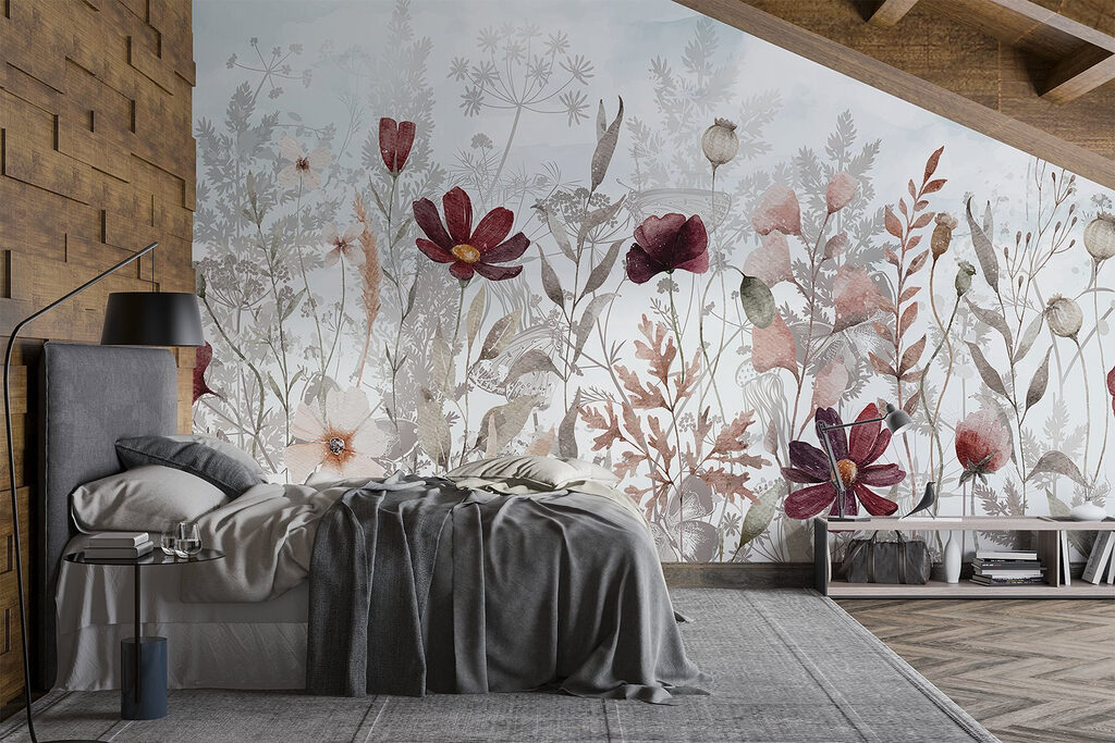 Painting of flowers and plants