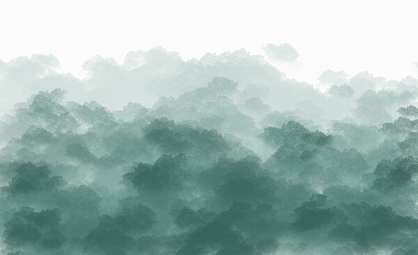 Mistige groene en witte lucht Mistige groene en witte lucht