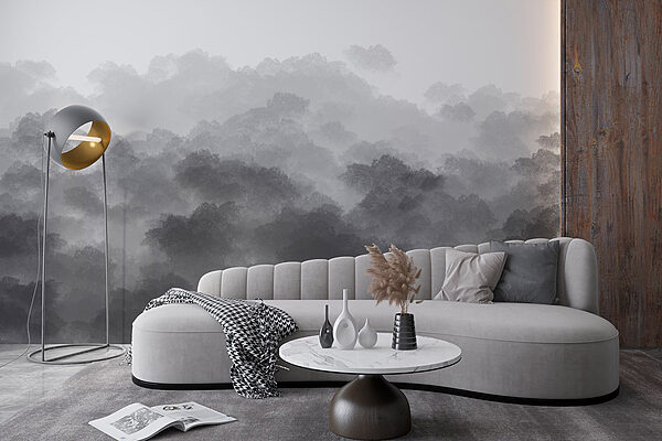 Zwart-wit afbeelding van wolken Zwart-wit afbeelding van wolken
