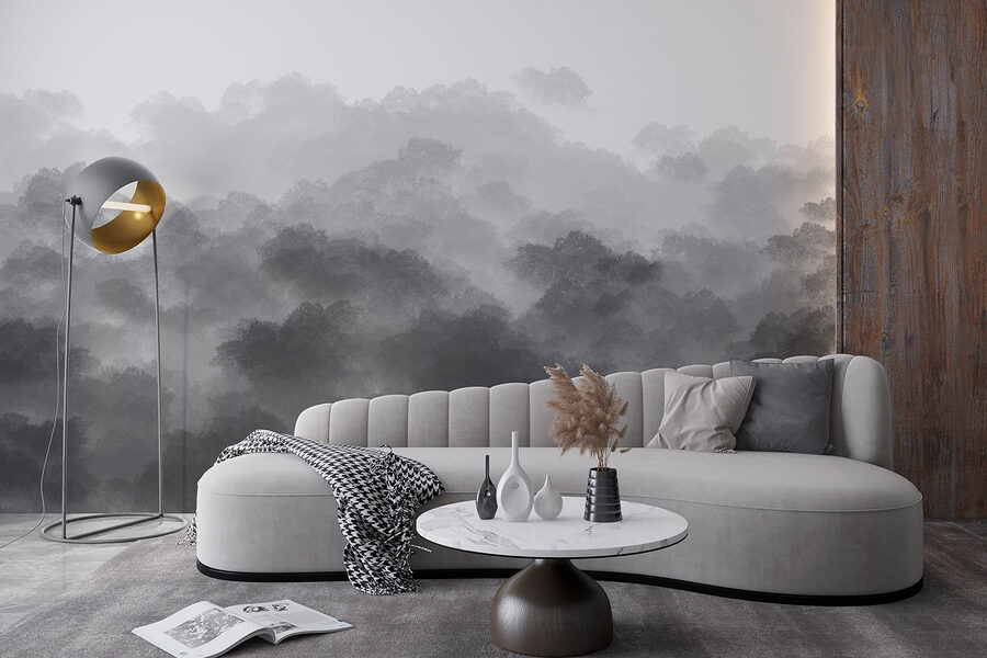 Zwart-wit afbeelding van wolken