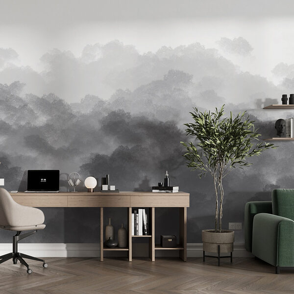 Zwart-wit afbeelding van wolken Zwart-wit afbeelding van wolken