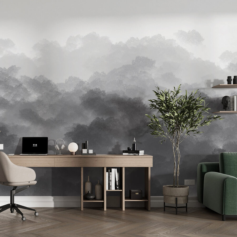 Zwart-wit afbeelding van wolken