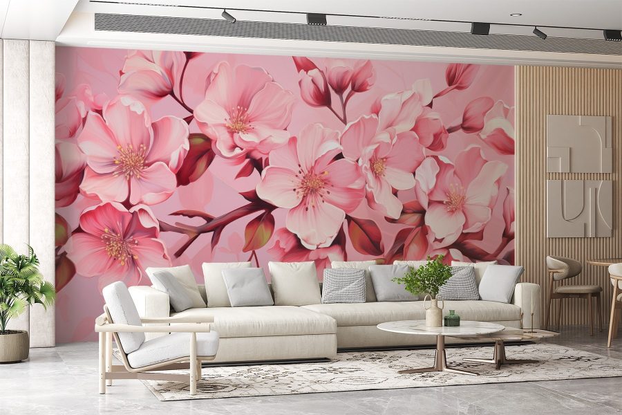 Bloesems in zachtroze tinten
