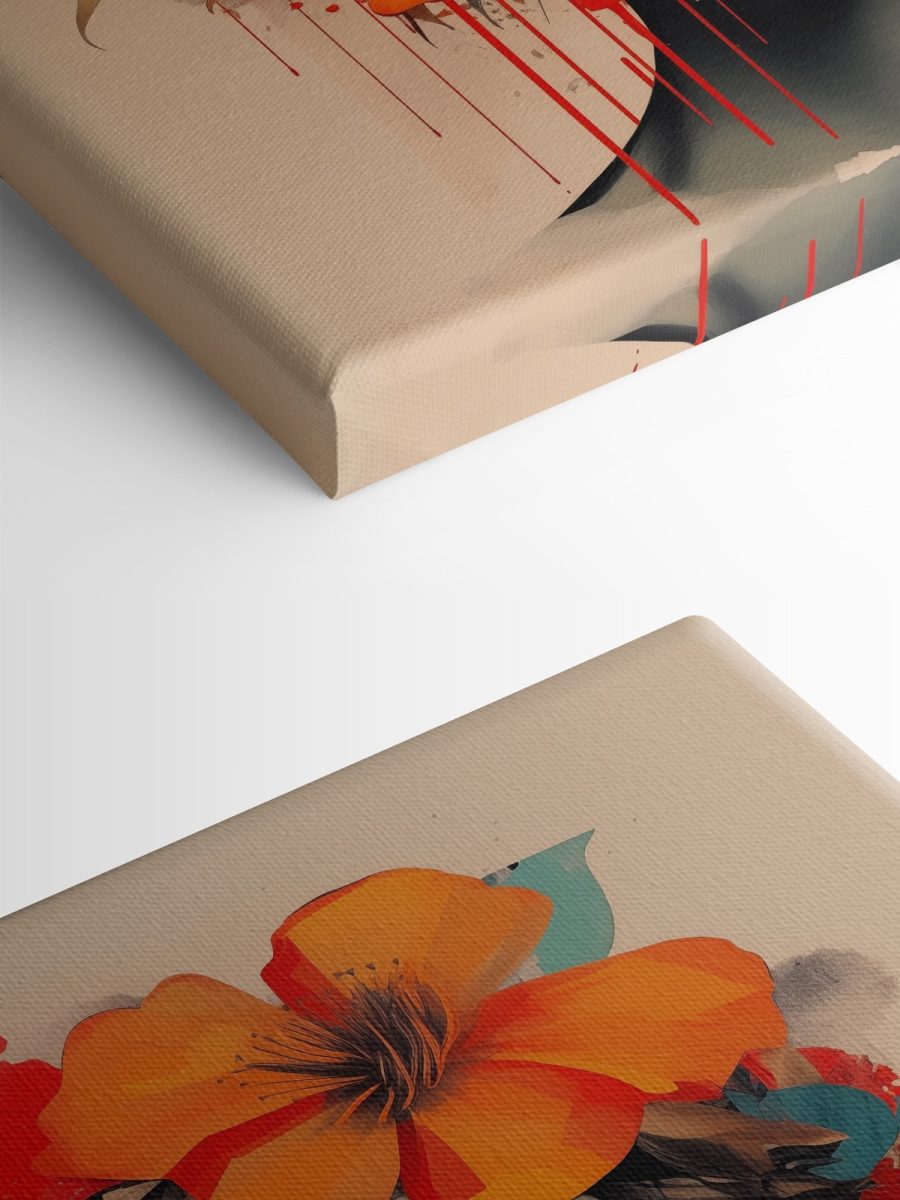 Vrouw met bloemen in haar haar