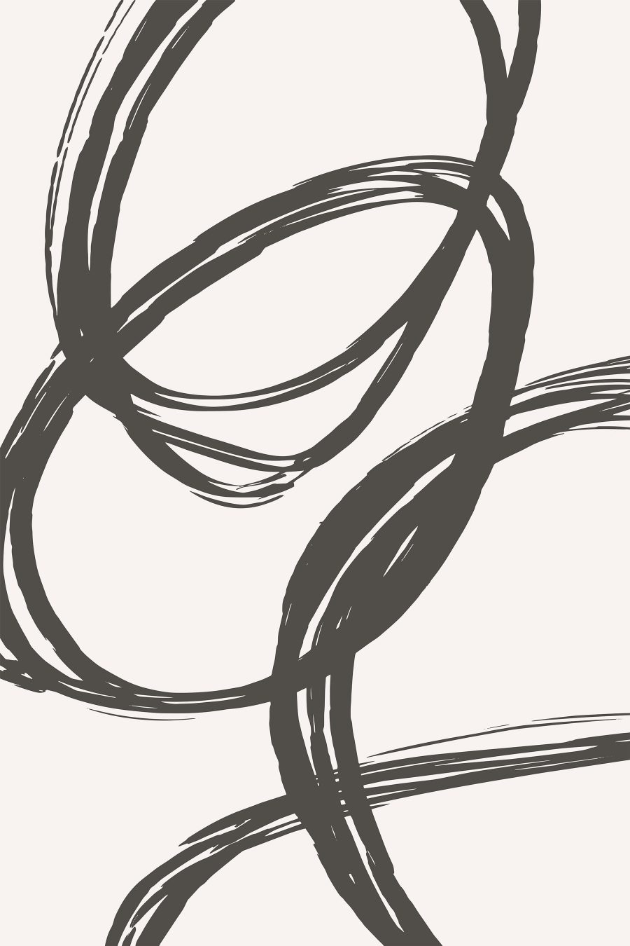 Zwart-wit tekening van cirkels