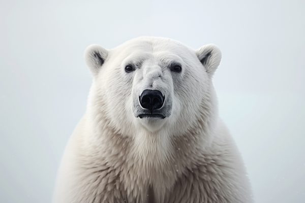 IJsbeer kijkt naar de camera IJsbeer kijkt naar de camera