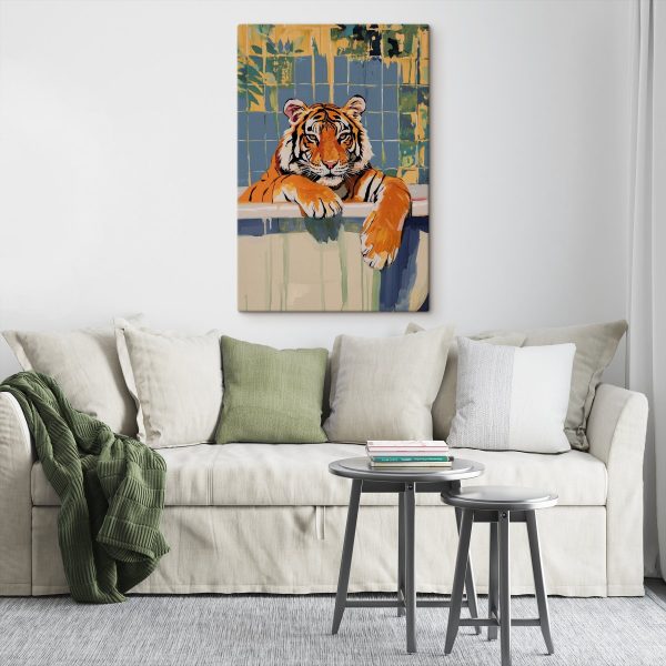 Tijger in een badkuip Tijger in een badkuip