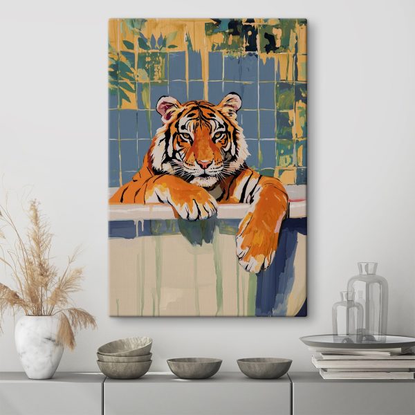 Tijger in een badkuip Tijger in een badkuip