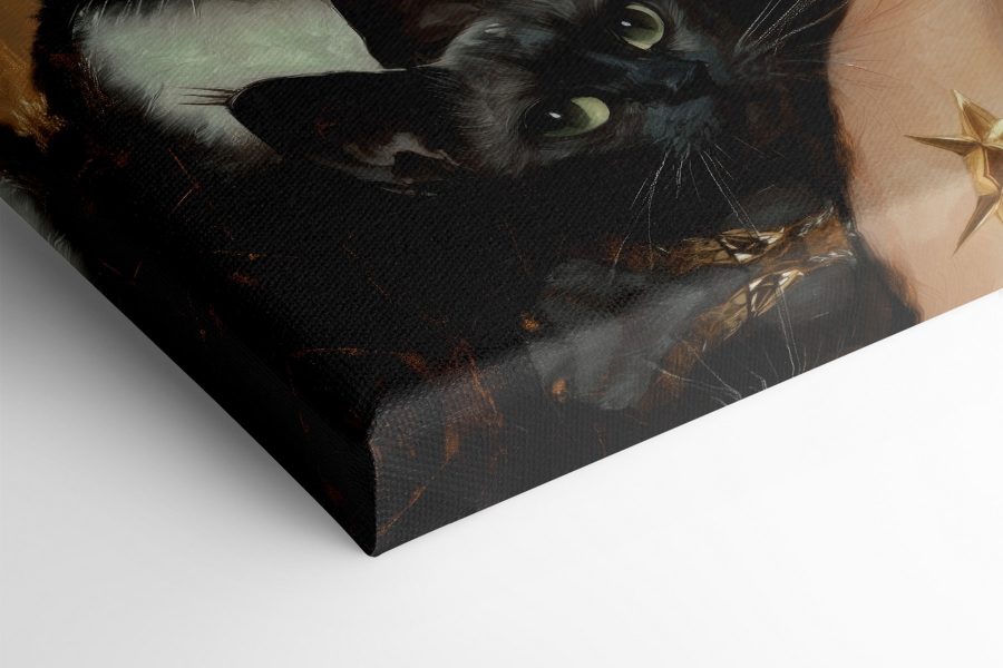 Vrouw met katten om haar nek