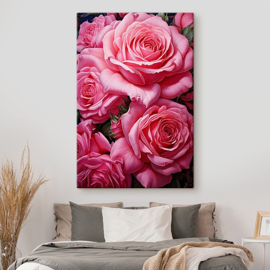 Groep roze rozen