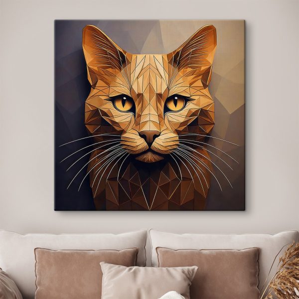 Kat met een laagpoly-ontwerp Kat met een laagpoly-ontwerp