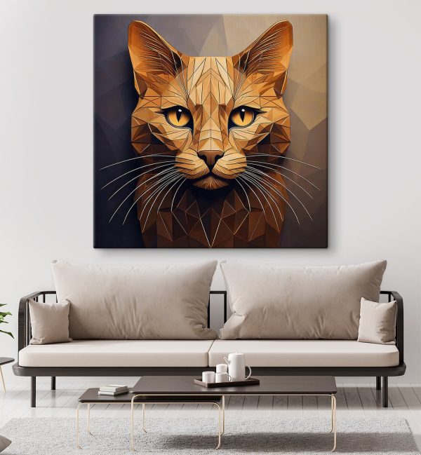 Kat met een laagpoly-ontwerp Kat met een laagpoly-ontwerp