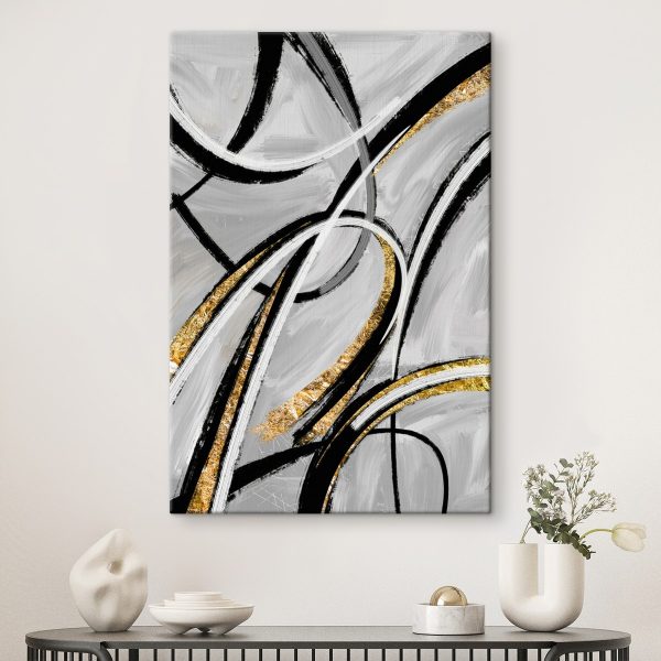 Monochrome swirls met metallic accenten Monochrome swirls met metallic accenten