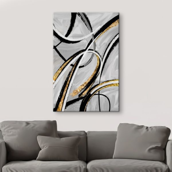 Monochrome swirls met metallic accenten Monochrome swirls met metallic accenten