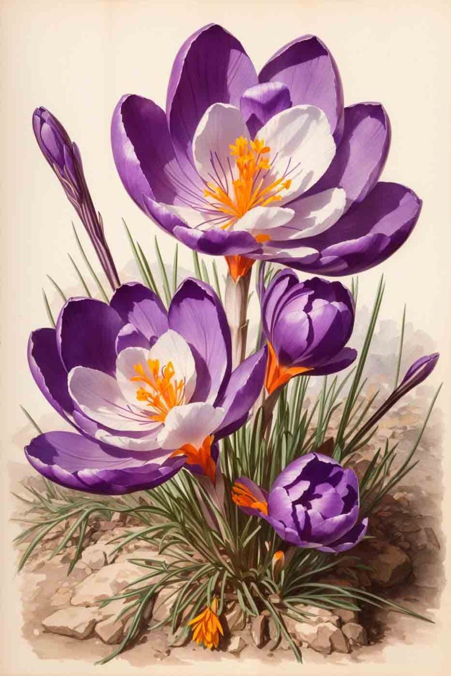 Paarse en witte bloem