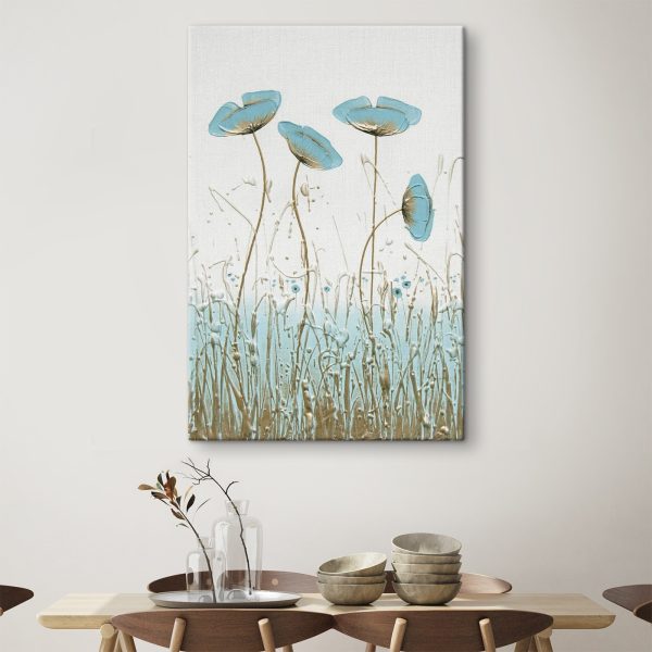 Schilderij van bloemen in een veld Schilderij van bloemen in een veld