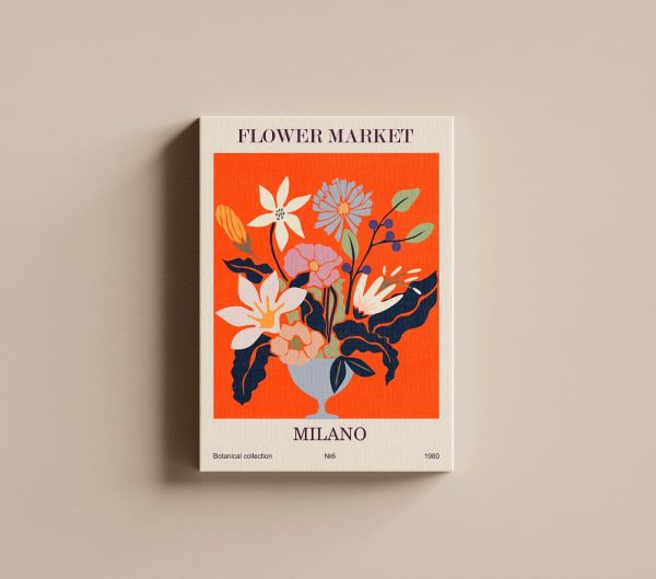 Painting of flowers in a vase Painting of flowers in a vase