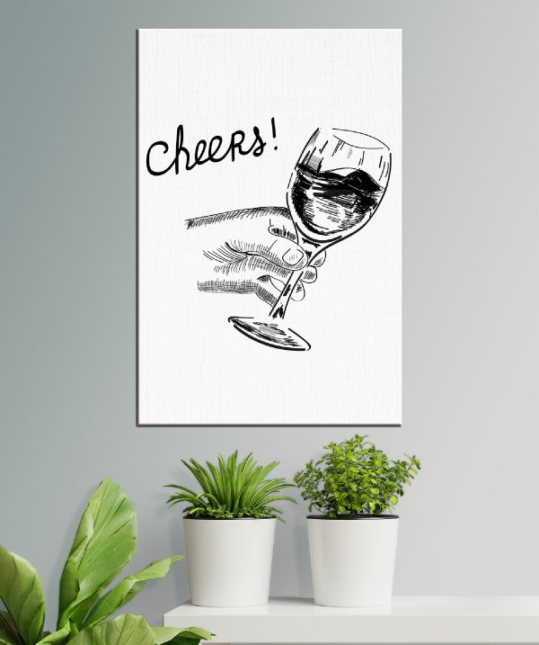 Hand met een glas wijn Hand met een glas wijn