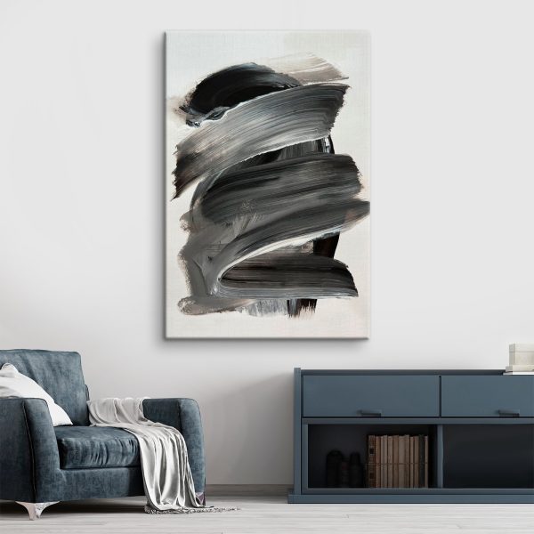 Black and white brushstroke