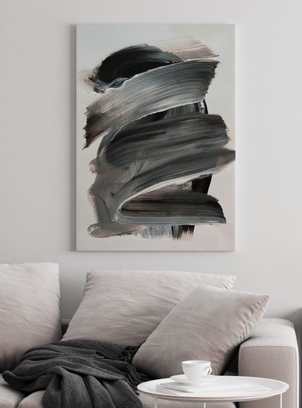 Black and white brushstroke