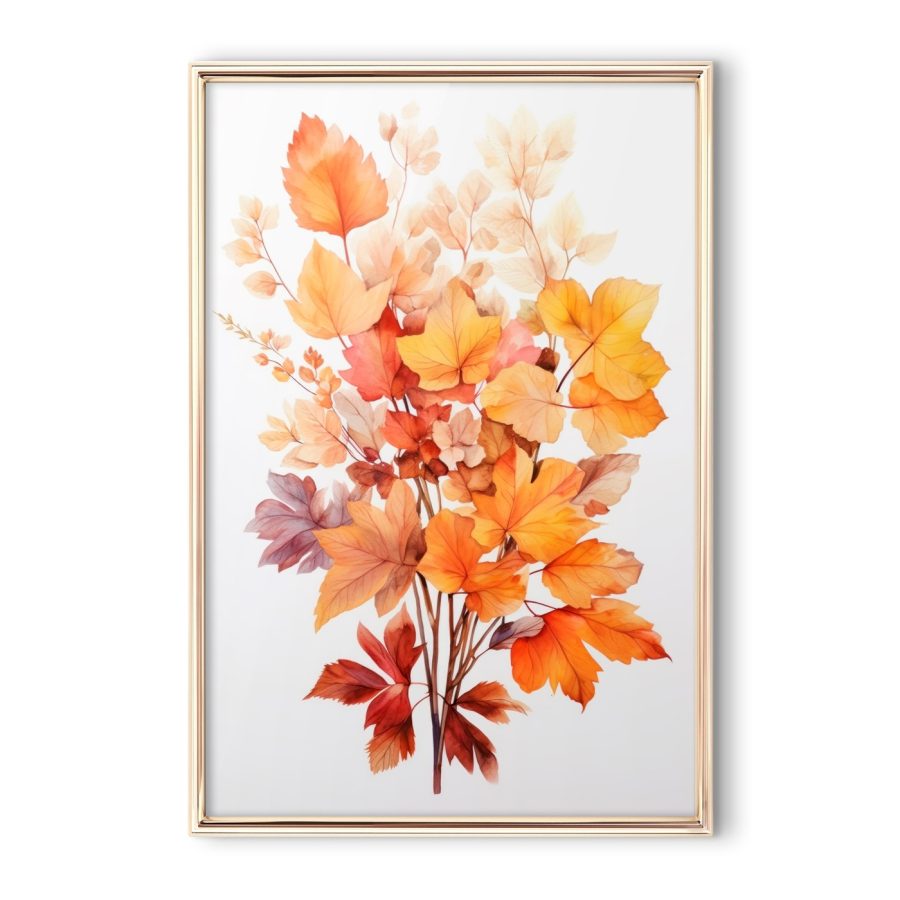 Aquarel van bladeren