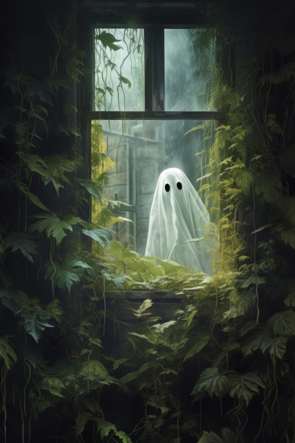 Spook in een raam Spook in een raam