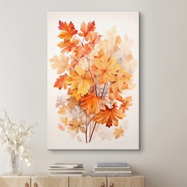 Schilderij van oranje bladeren Schilderij van oranje bladeren