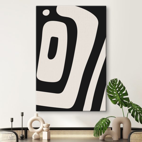 Black and white striped object Black and white striped object