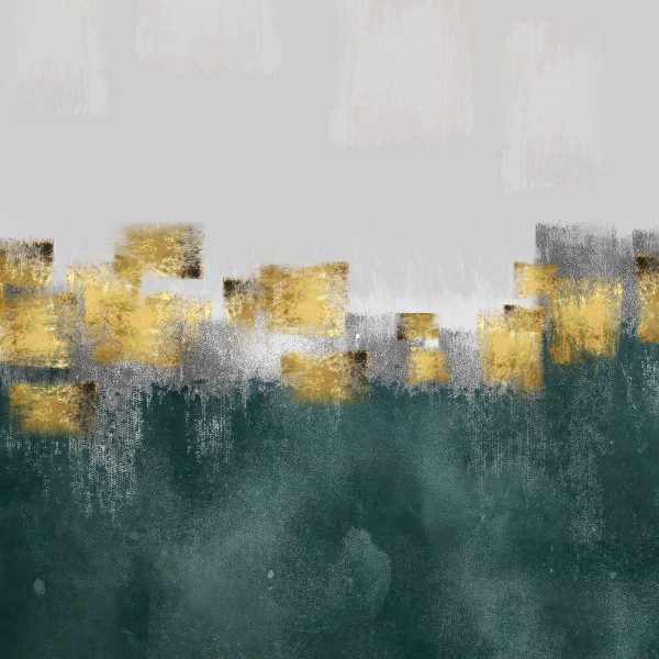 Schilderij van een stad Schilderij van een stad