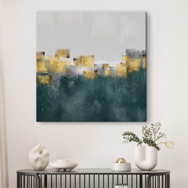 Schilderij van een stad Schilderij van een stad