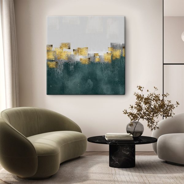 Schilderij van een stad Schilderij van een stad